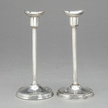 LJUSSTAKAR, ett par, silver, Ainar Axelsson, GAB, 1966.