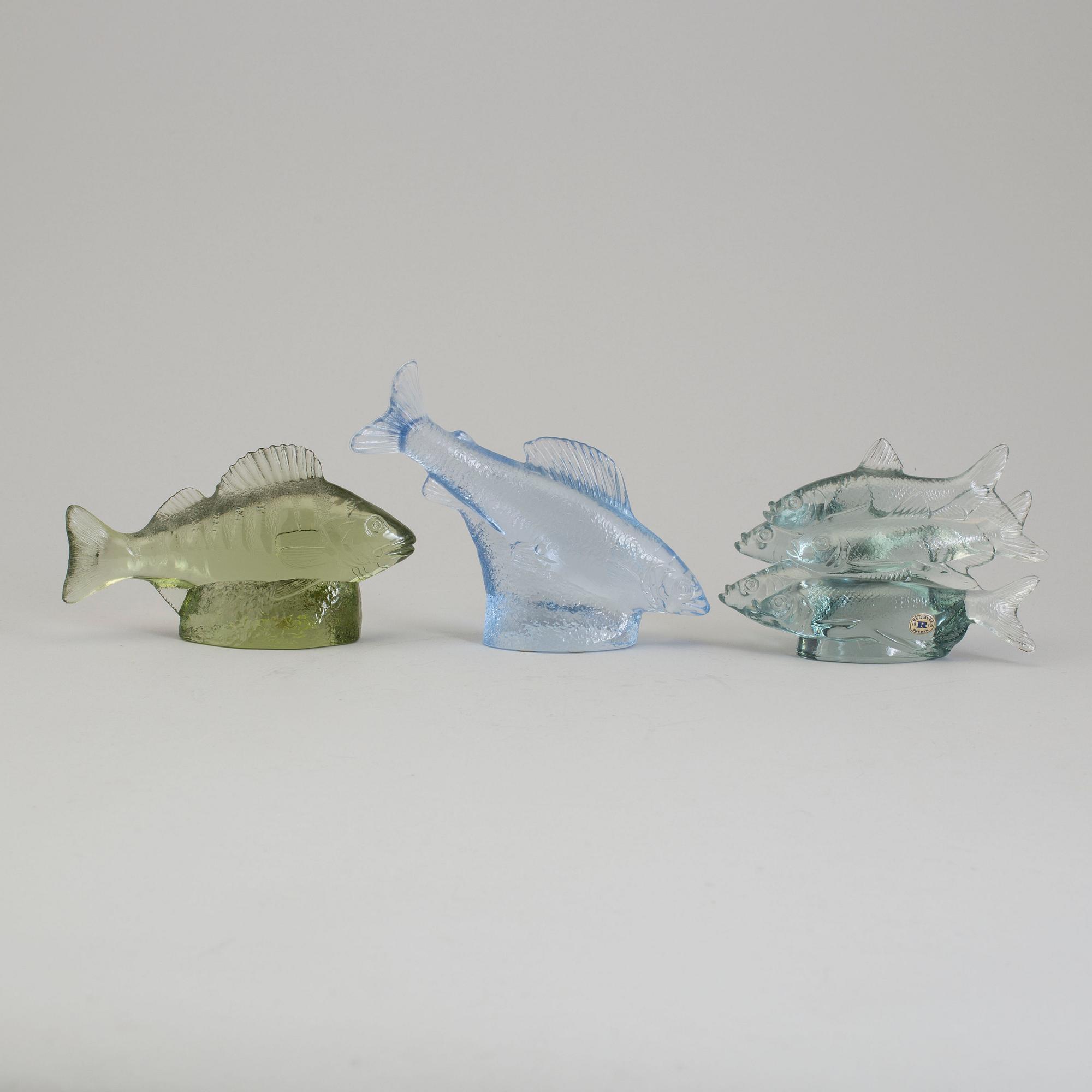 PAUL HOFF, 11 animal glass figurines made for the benefit of WWF.