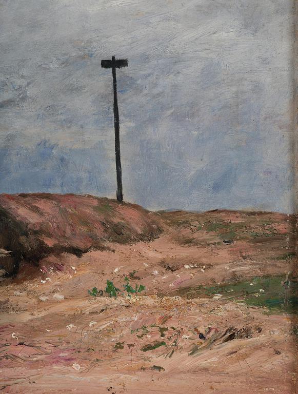 Carl Fredrik Hill, "Jordkällare med figur, Luc-sur-Mer".