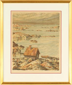 Roland Svensson · ROLAND SVENSSON, färglitografi. Signerad och numrerad 103/350.