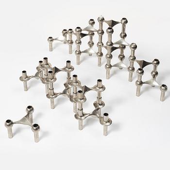 Ceasar Stoffic & Friz Nagel, candle holders 16 pcs Germany late 20th century.