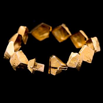 BJÖRN WECKSTRÖM, bracelet "Stones of Lapland", 14K gold. Lapponia 1967.