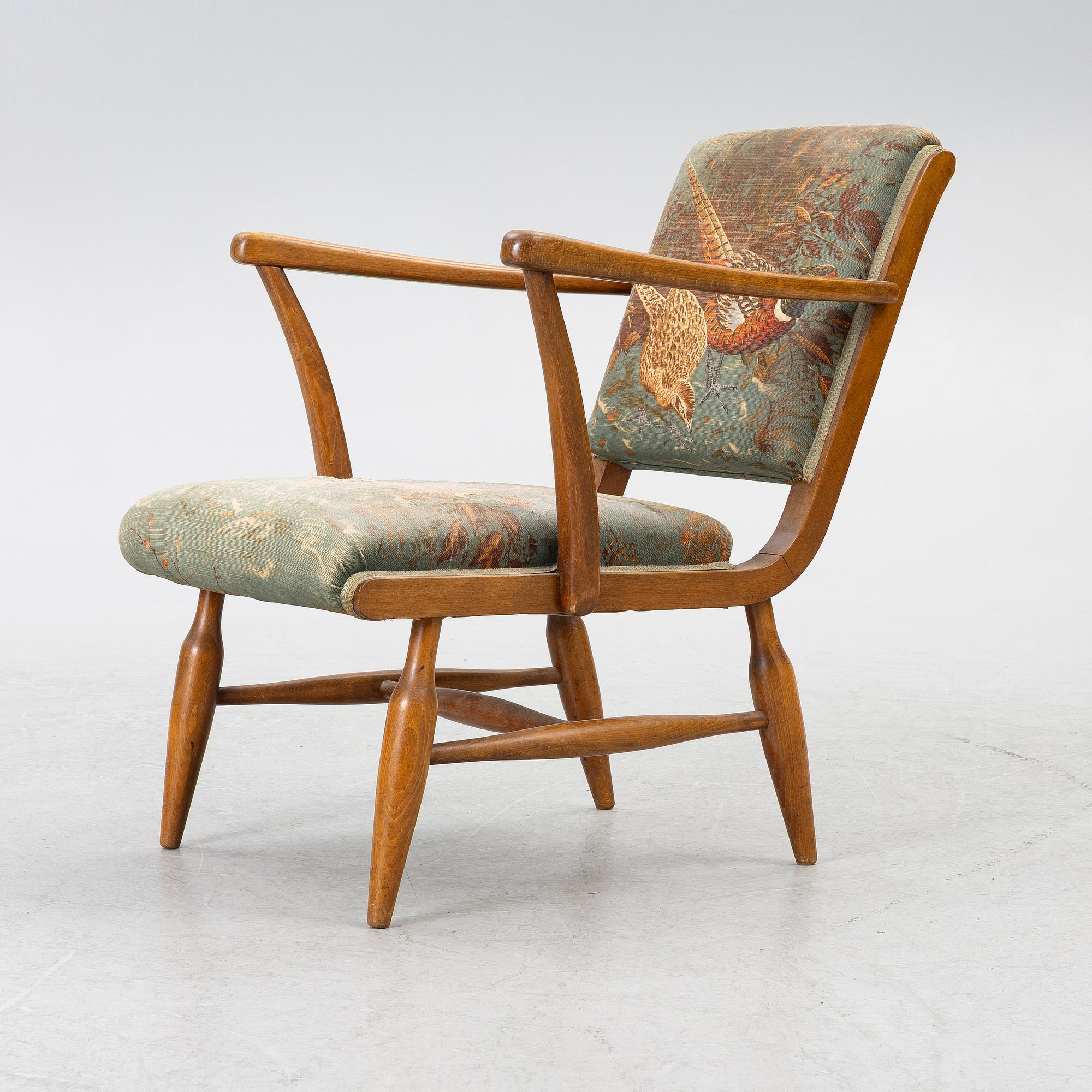 Josef Frank, karmstol, modell "3638" Firma Svenskt Tenn, 1940-tal.
