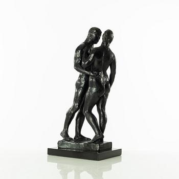 Gudmar Olovson, skulptur. Signerad. Numrerad. Gjutarstämpel. Brons, total höjd 39,5 cm, längd 18 cm.