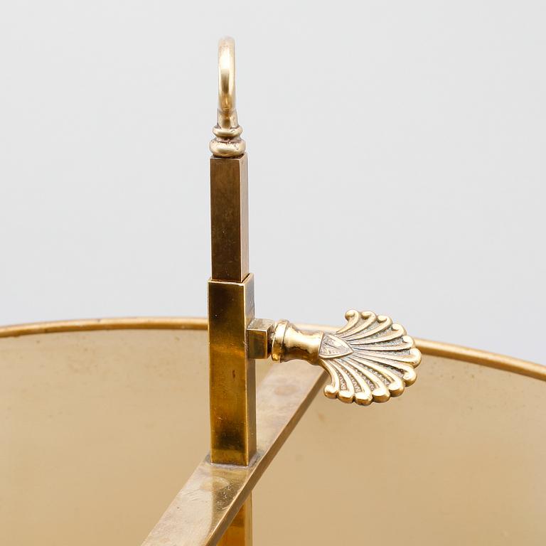 BOUILOTTELAMPA, mässing, empirestil, 1900-talets första hälft.