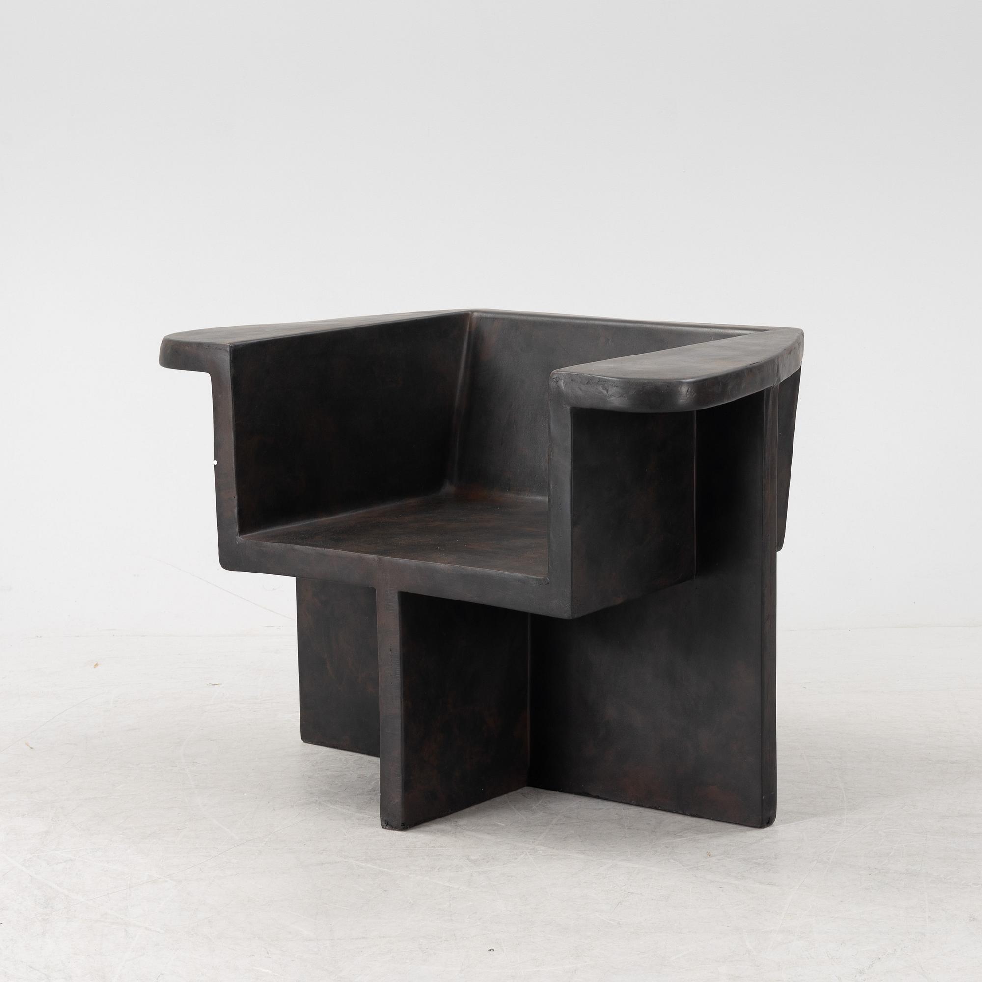 Kristian Sofus Hansen & Tommy Hyldahl, 
"Brutus Lounge Chair - Coffee" 101 Copenhagen, Denmark.