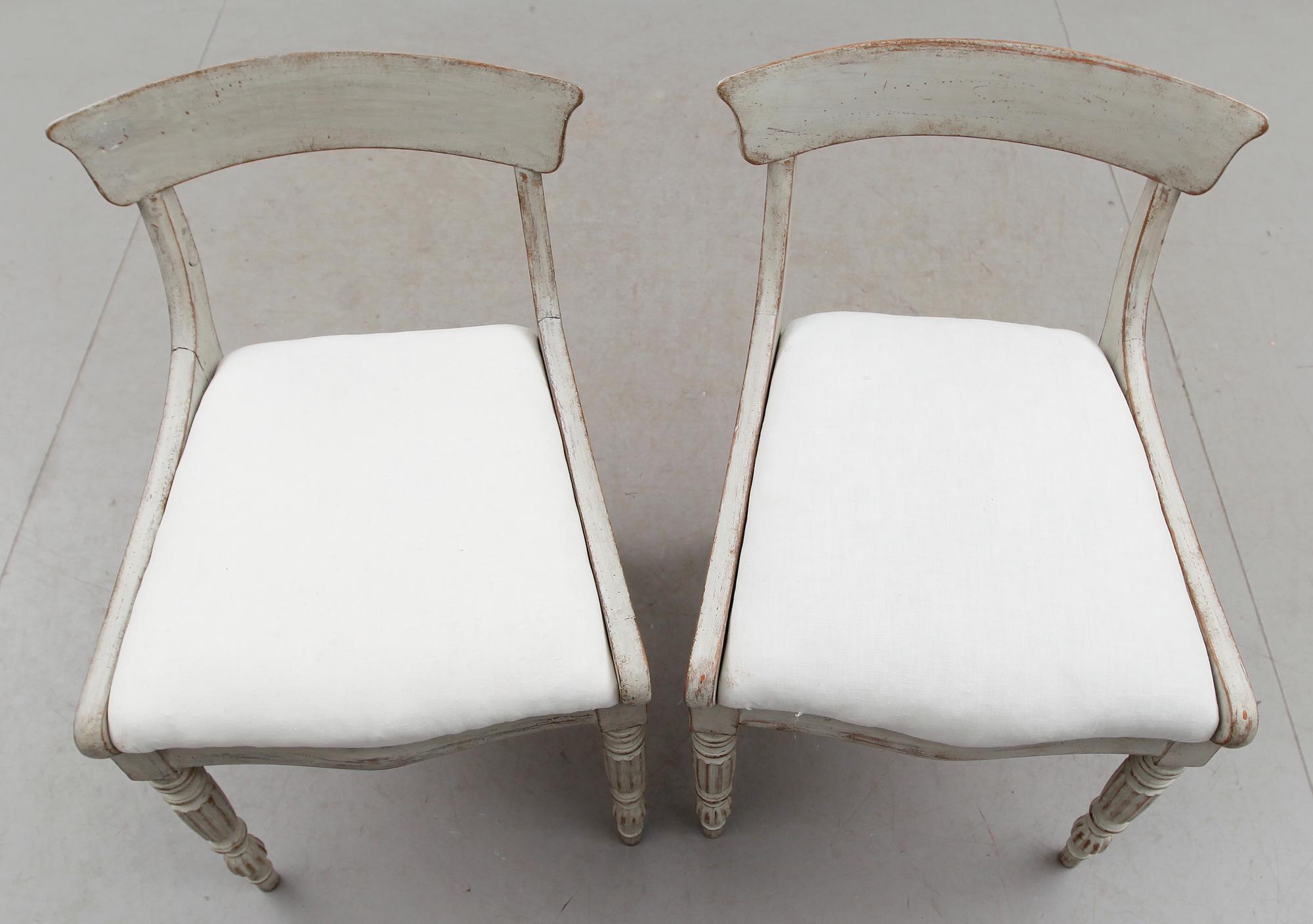 TABURETTER / STOLAR, senempire, 1800-talets mitt.