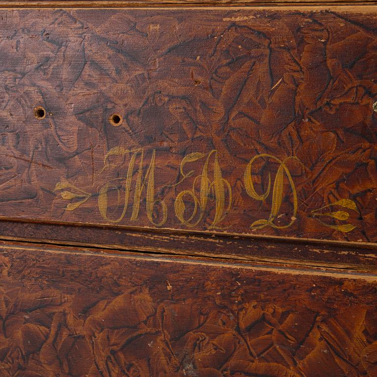 A chest of drawers, probably Värmland, dated 1863.