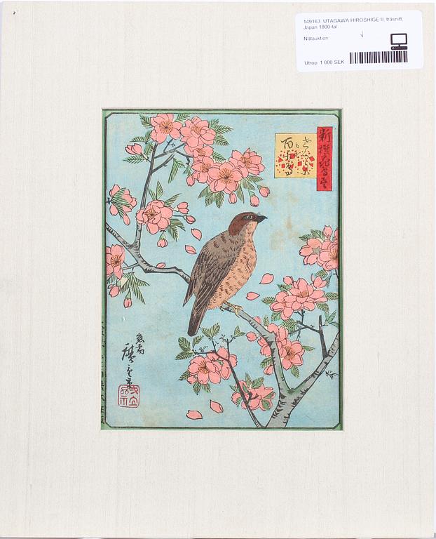 UTAGAWA HIROSHIGE II, träsnitt, Japan, 1800-tal.