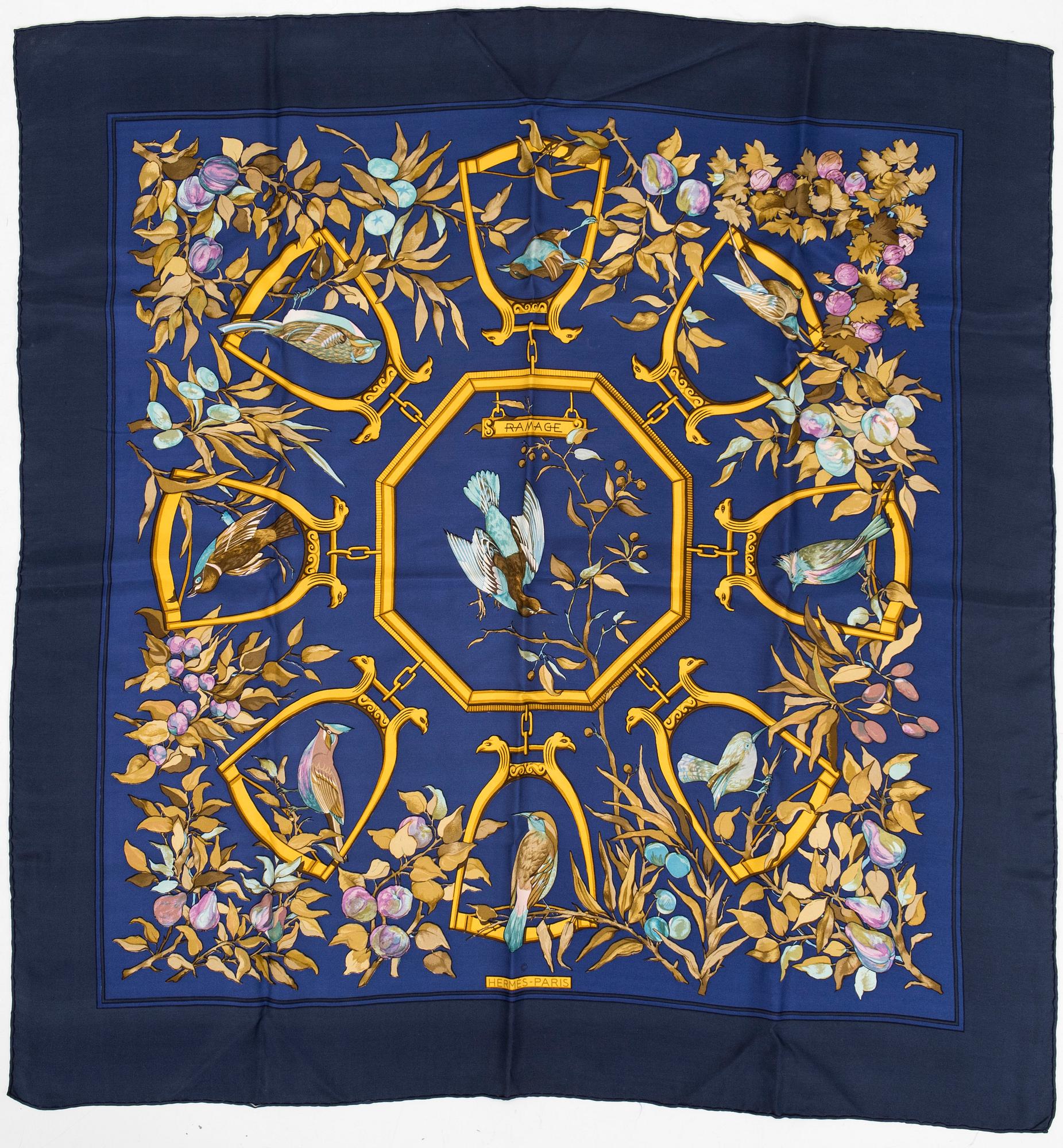 Hermès, A 'Ramage' silk scarf.
