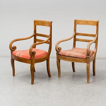 Eight Charles X armchairs, France, first half of the 19th century.