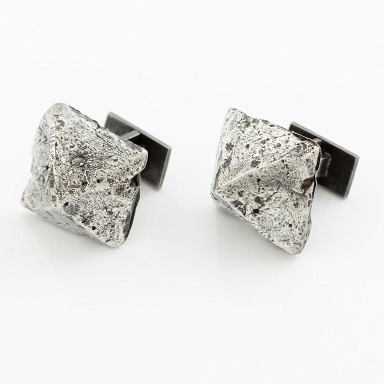 Björn Weckström, a pair of cufflinks, silver, Helsinki 1964.