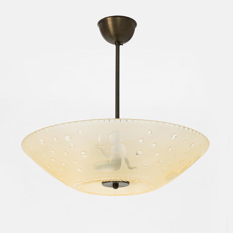 A Swedish Modern ceiling light, 1940's.