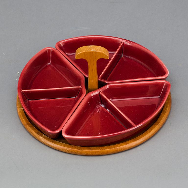 SERVISDELAR, 19 delar, flintgods, JIE, Gantofta, 1900-talets mitt.