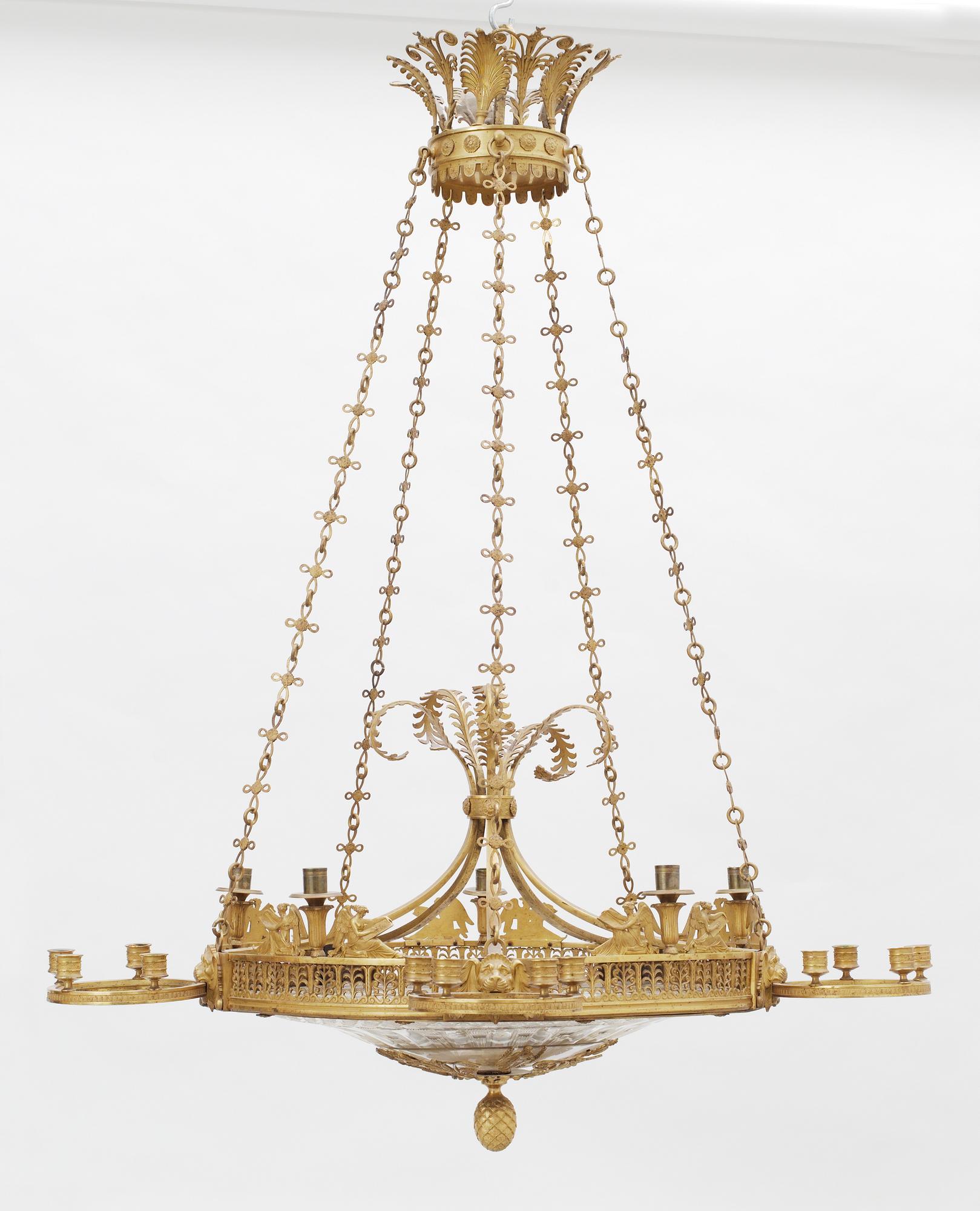 AMPEL för 25 ljus. Tillskriven C. Rossi och A. Schreiber. St Petersburg, 1800-talets början. Empire.
