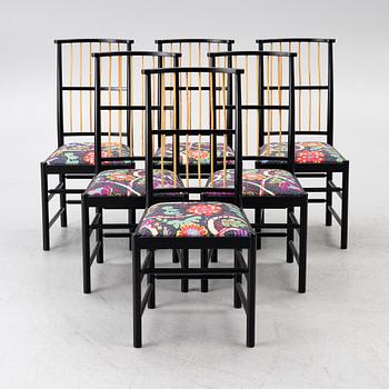 Josef Frank, chairs 6 pcs, model 2025, Svenskt Tenn Company.