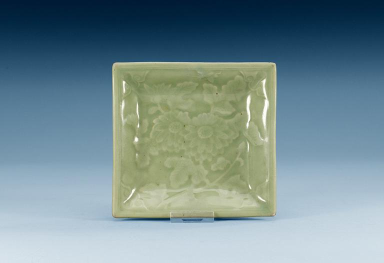 A celadon dish, Ming dynasty (1368-1644).