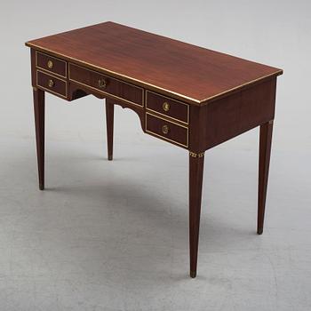 A 20th century late Gustavian style mahogany writing desk.