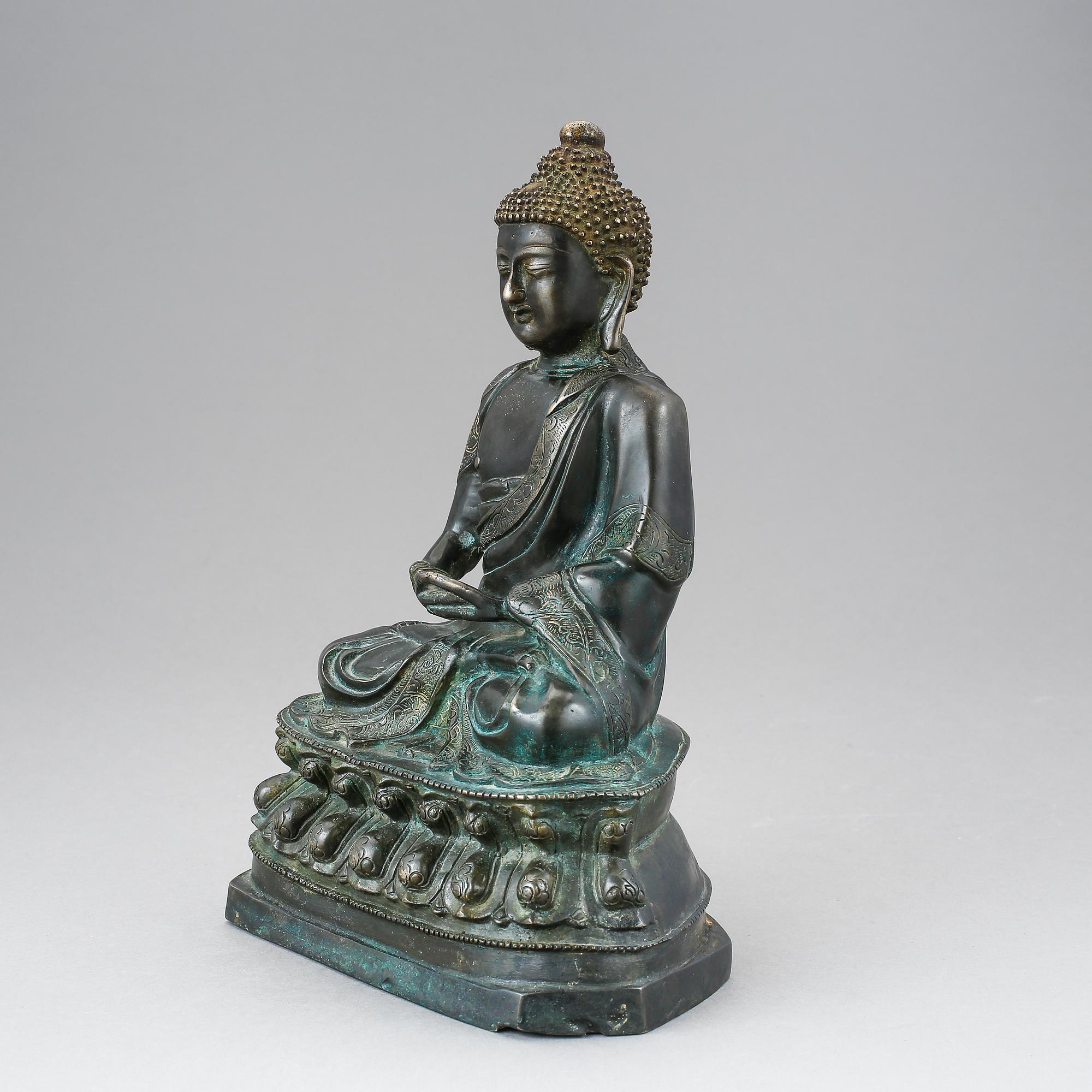 BUDDHA, brons. Kina, 1900-tal.