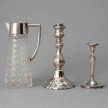 PARTI SILVER, 3 delar, glas och silver, bl a MGAB, 1964.
