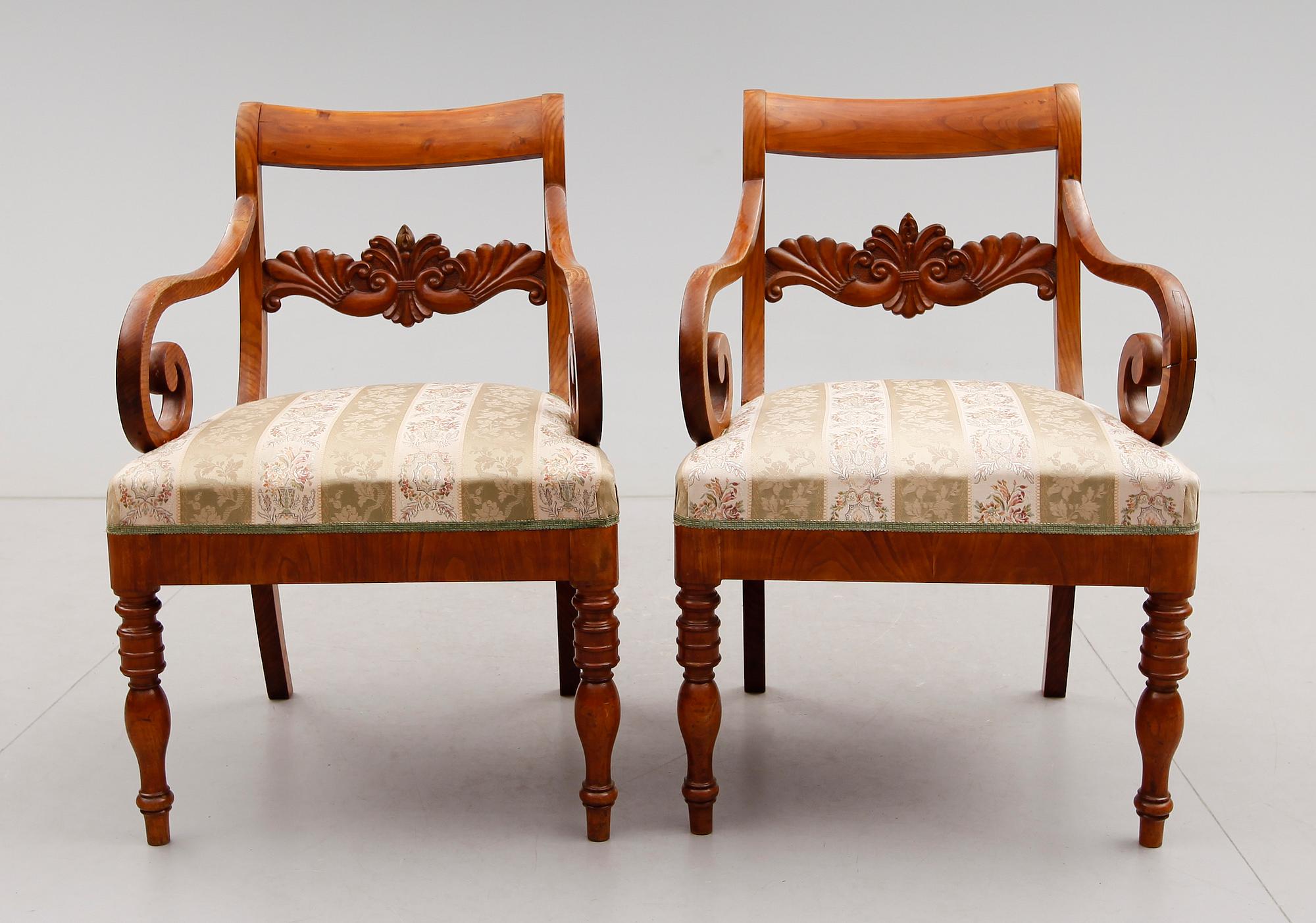 KARMSTOLAR, Biedermeier, 1800-talets mitt.
