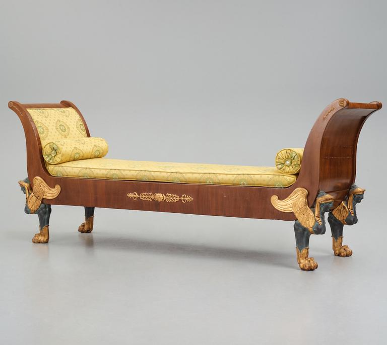 An empire /empirestyle mahogany daybed, 19th century.