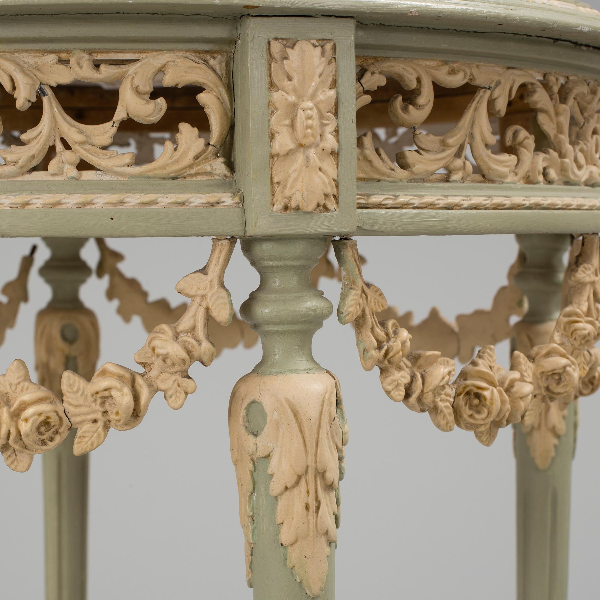 SALONGSGRUPP, 7 delar, gustaviansk stil, 1900-talets början.