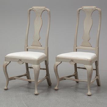 A set of 10 baroque-style chairs from around 1900.