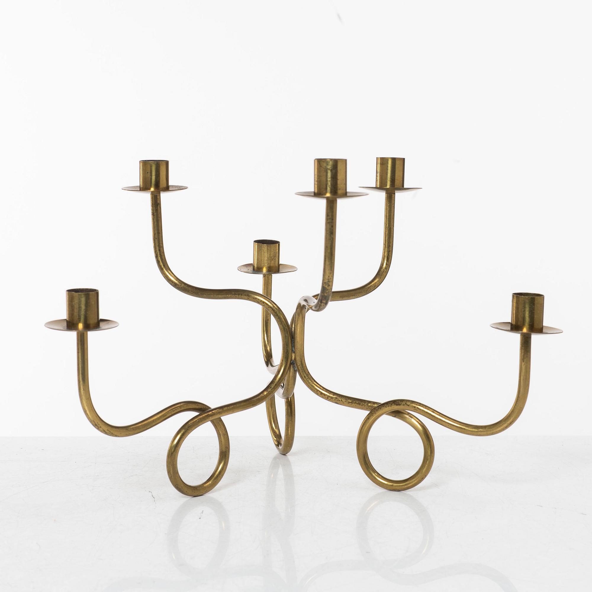 Josef Frank, Candle holder, brass, Company Svenskt Tenn, designed in 1934.