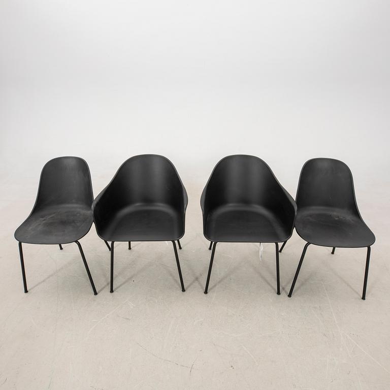 Norm Architects armchairs 8 pcs and chairs 2 pcs "Harbour dining chair" for Audo Copenhagen 2020s.