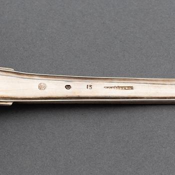 A Swedish 19th century silver spupe-laddle, mark of GO Sjoberg, Falun 1815.