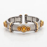 Armband," Callista", 18K guld, stål, fasettslipade citriner, Kaufmann de Suisse.