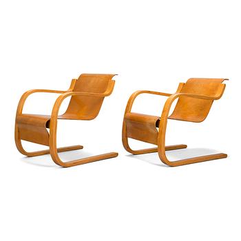 Alvar Aalto, a pair of 1940's '31' armchairs for, O.Y. Huonekalu- ja Rakennustyötehdas A.B.