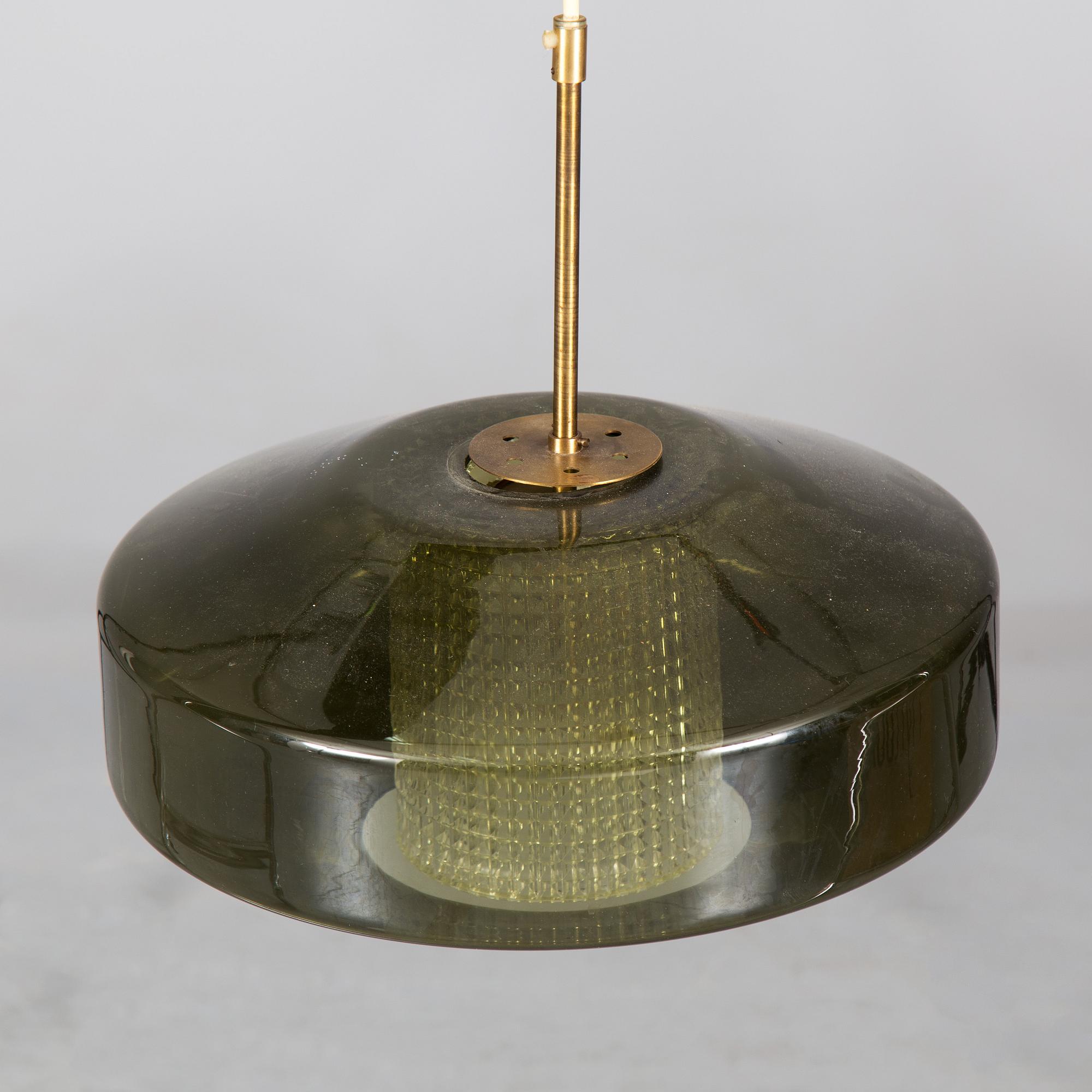 CARL FAGERLUND, Orrefors, taklampa, 1900-talets tredje kvartal.