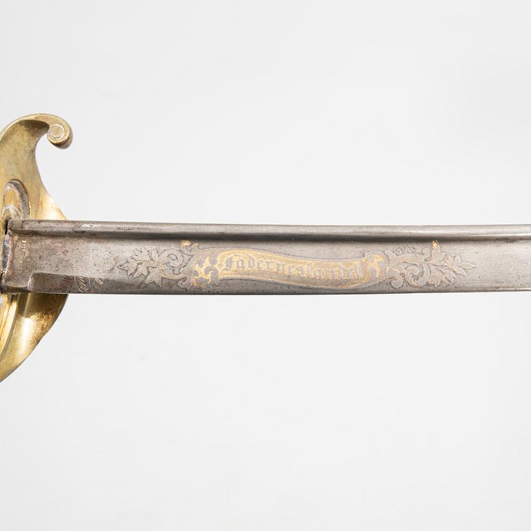 Sabel m/1859 för officer vid Infanteriet.