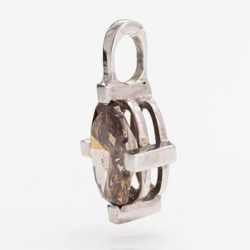 Hänge, 18K vitguld med brun diamant ca 1.57 ct.