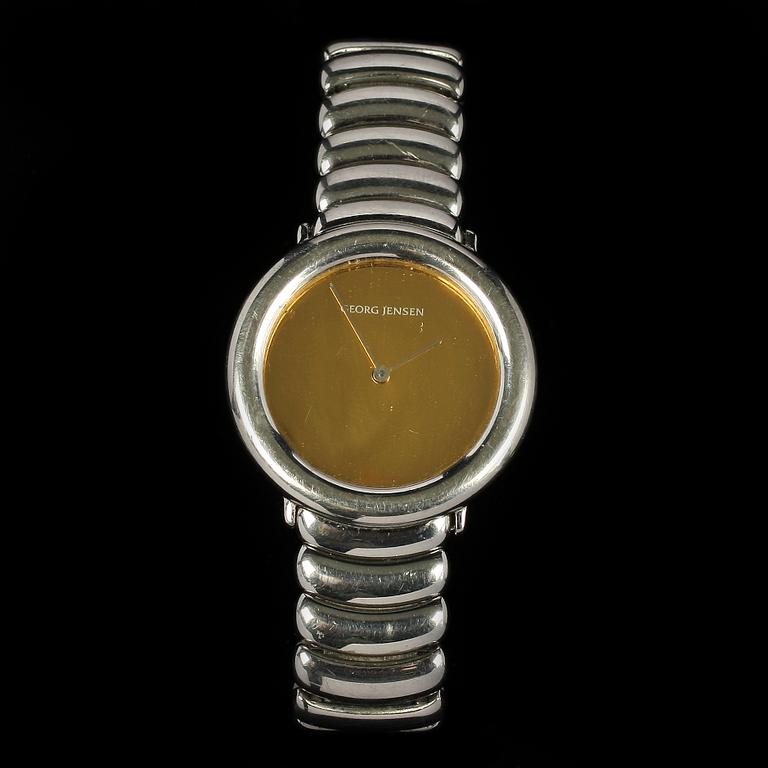 ARMBANDSUR, rostfritt stål, Georg Jensen, design Andreas Mikkelsen. 1900-talets slut.