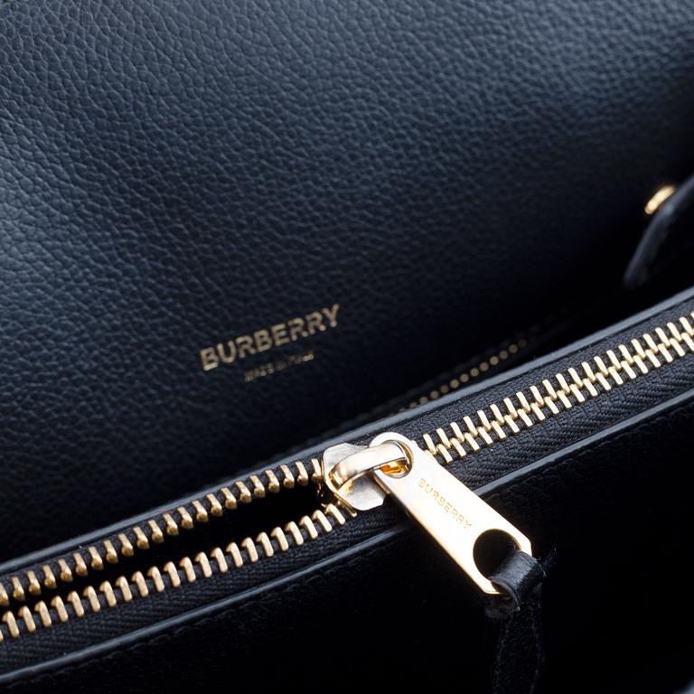 Burberry, a black leather 'Baby Title' handbag, 2019.
