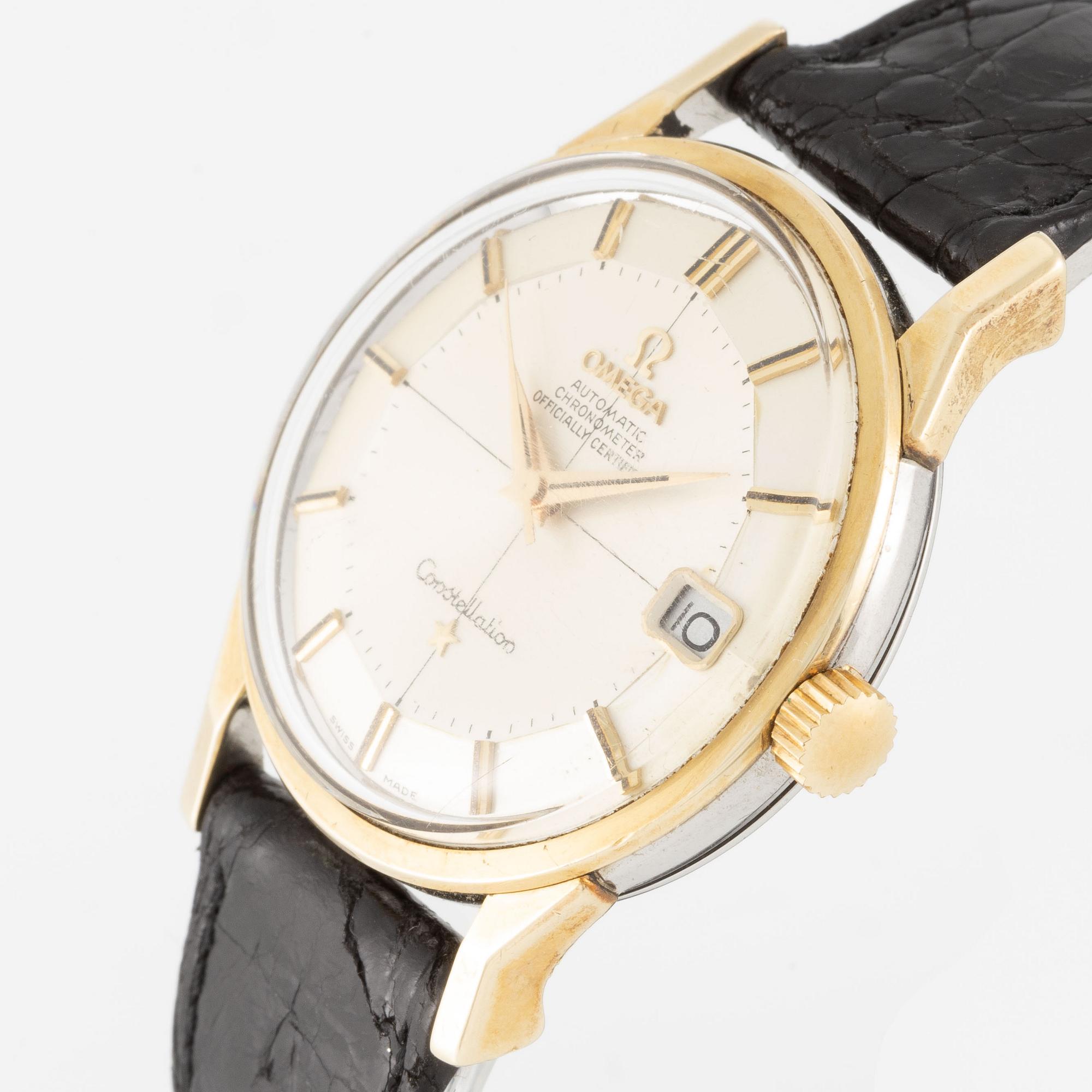 Omega, Constellation, Chronometer, "Pie-Pan", wristwatch, 34 mm.