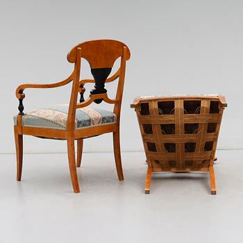 KARMSTOLAR, 1 par, Karl Johan stil, 1900-talets första hälft.