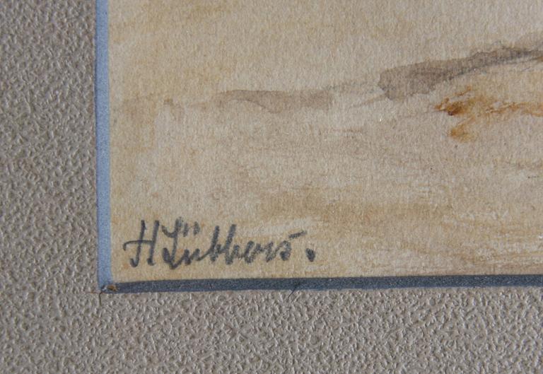 LÜBBERS, HOLGER, akvarell, sign.