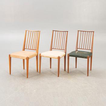 A set of six Josef Frank mahogany chairs model nr 970 Firma Svenskt Tenn later part of the 20th century.