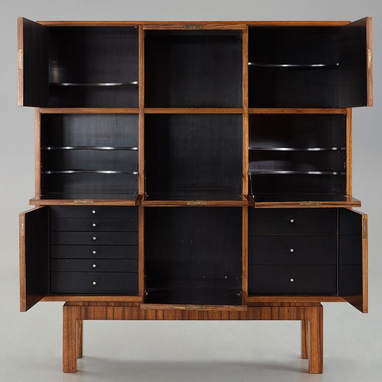 Erik Lund, a zebrano venereed cabinet, Georg Ryman Snickeriverkstäder for the 1930 Stockholm Exhibition.