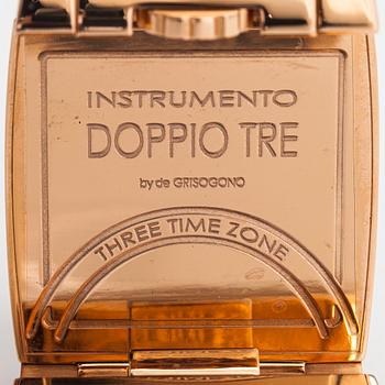 De Grisogono, Doppio tre, wristwatch, 36 x 35.5 mm.