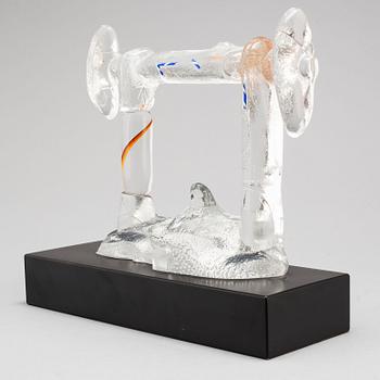 BERTIL VALLIEN, a glass sculpture, signed.