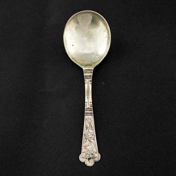 A Norwegian silver spoon, unmarked, probably 18th century.