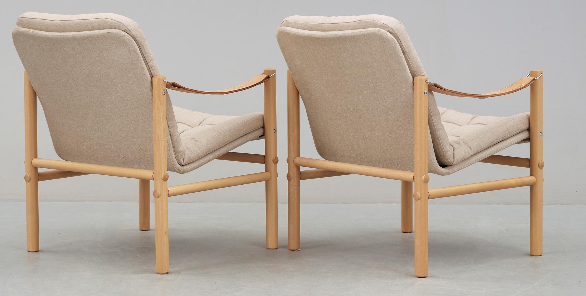 FÅTÖLJER, ett par, "Junker", Bror Boije, DUX, 1900-talets andra hälft.