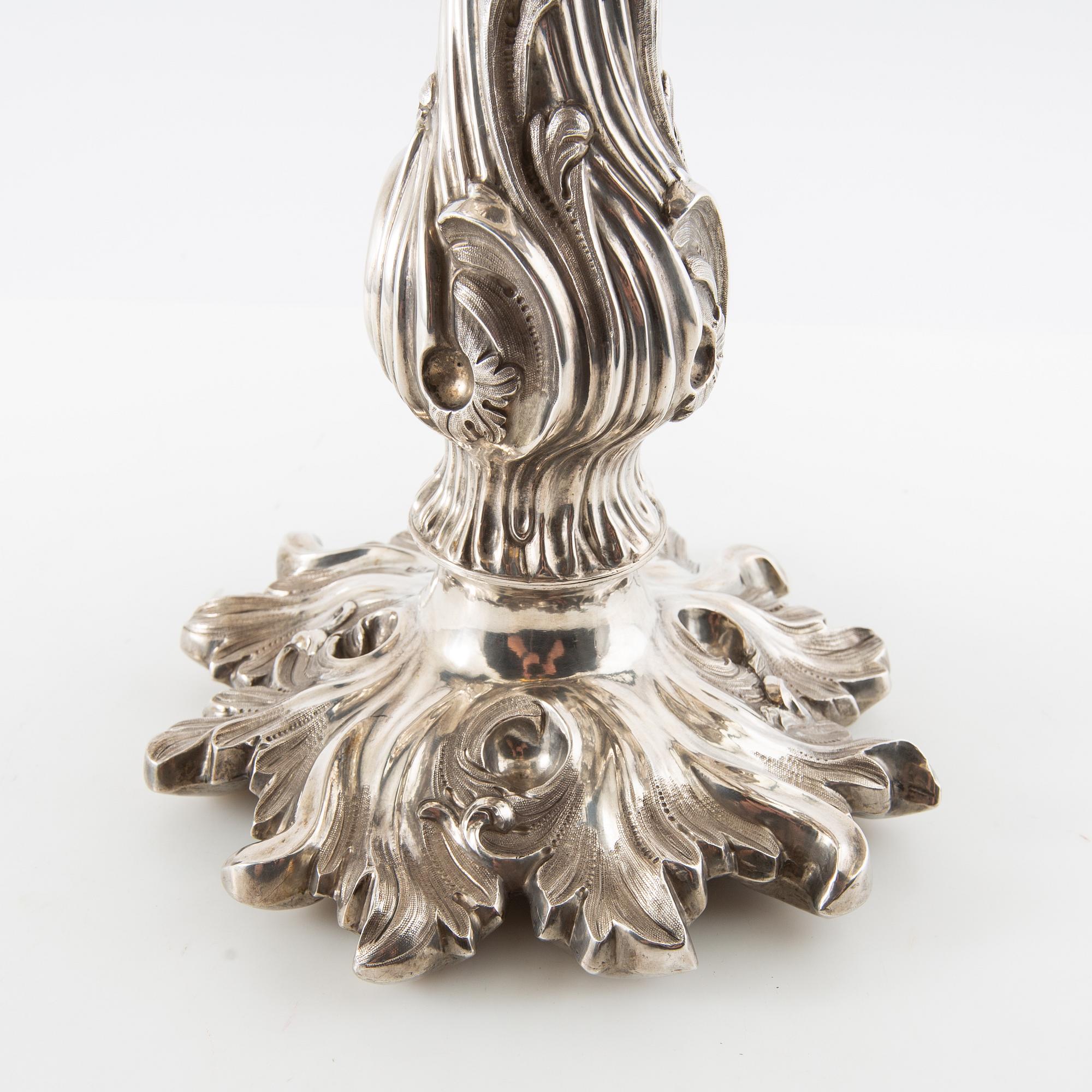 Christian Hammer uppsatsskål Nyrokoko silver Stockholm 1854.