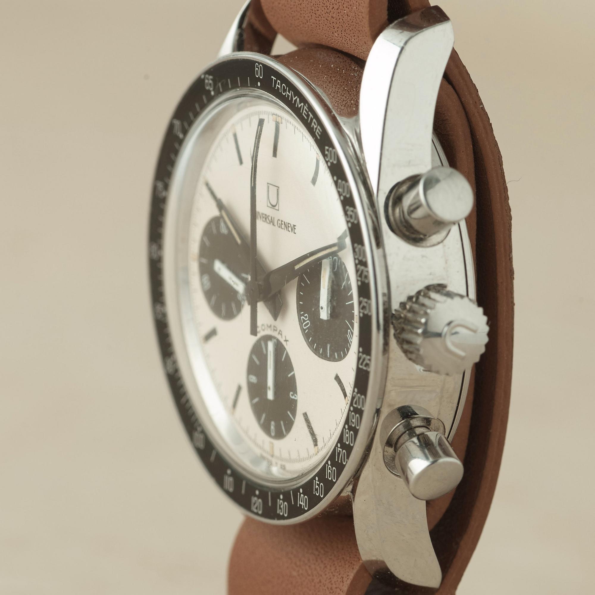UNIVERSAL, Geneve, Compax, "Tachymètre", "Nina Rindt", chronograph, wristwatch, 36 mm,