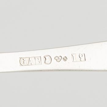 Jacob Ängman, a 242-piece silver culery, model 'Rosenholm', mark of GAB Stockholm and Eskilstuna, including 1963.